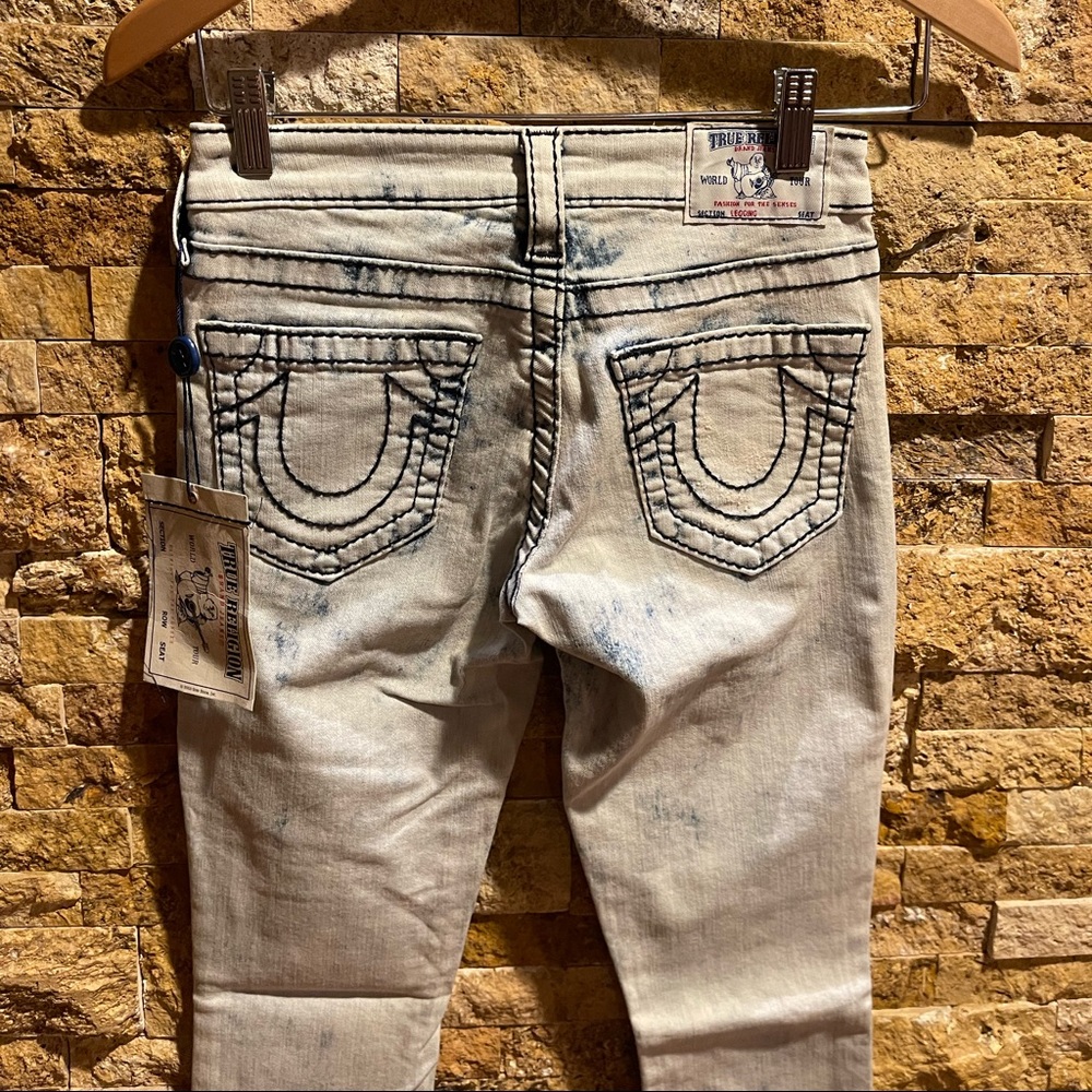 True Religion Acid Wash Skinny Jeans